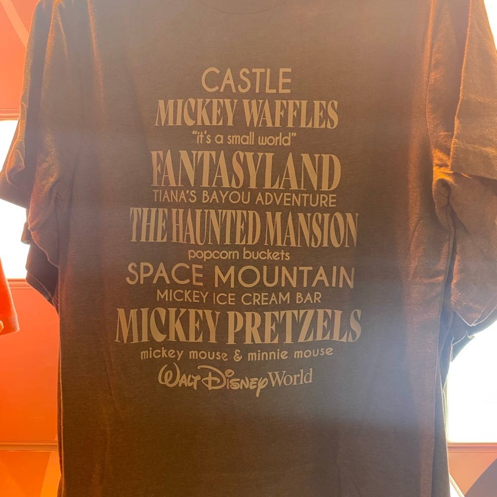 Disney Parks Walt Disney World Attraction Snacks T-Shirt New adult size XL BNWT